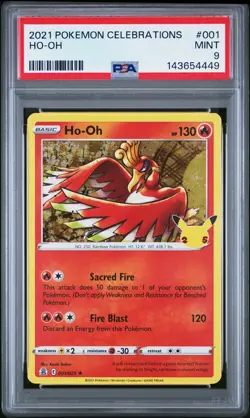 2021 POKEMON CELEBRATIONS #001 HO-OH PSA 9 - Image 1