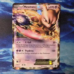 Pokemon Card - Mewtwo EX Legendary Treasures 54/99 Ultra Rare Holo Basic - Image 1