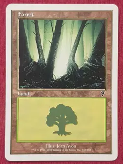 Magic The Gathering 7TH EDITION FOREST 330 land card MTG SEVENTH - Image 1