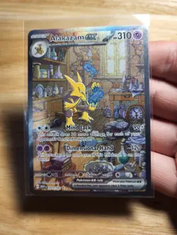 Pokemon Tcg Alakazam EX Scarlet And Violet 151 Holo Full Art Card 201/165 - Image 5