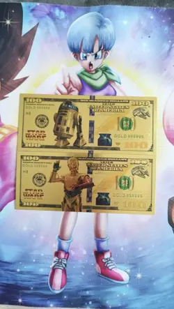 Lot Billet Star Wars C3PO R2D2 Collector Gold Dore card carte Goodies Ticket set - Image 1
