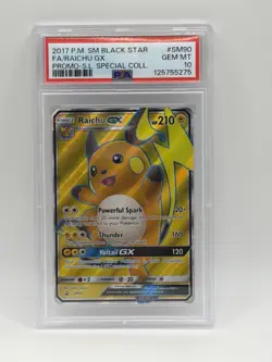 Pokemon 2017 Raichu GX SM90 SM Black Star Promo Full Art Holo PSA 10 - Image 1