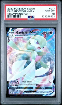 2020 POKEMON SWORD & SHIELD CHAMPION'S PATH #017 FA/GARDEVOIR VMAX PSA 10 - Image 1