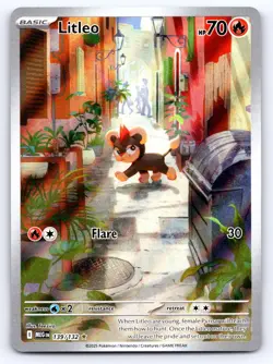 Litleo 139/132 Illustration Rare Mega Evolution Pokemon Near Mint - Image 1