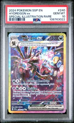 Pokemon 2024 Hydreigon ex 240/191 SIR Surging Sparks GEM MINT PSA 10 - Image 1