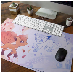 Pokemon Vulpix & Alolan Vulpix Playmat 2025 Pokemon Center Exclusive - Desk Mat - Image 3