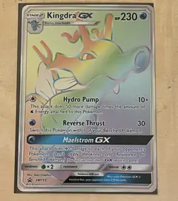 Pokemon TCG Kingdra GX Full Art Promo SM155 SM Holo Stage 2 - Image 1