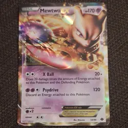 Pokemon TCG Mewtwo EX 54/113 Legendary Treasures Basic 170HP Ultra Rare Holo - Image 1