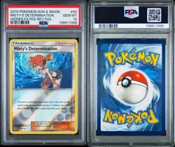 PSA 10 GEM MINT Misty's Determination 62/68 Reverse Holo Pokemon SM Hidden Fates - Image 3