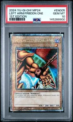 PSA 10 Yu-Gi-Oh! 2024 Left Arm of the Forbidden One MP24-EN004 Ultr 1st E [PSA] - Image 1