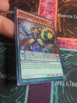 Yu-Gi-Oh! D/D/D Rebel King Leonidas MP16-EN173 1st Edition Super Rare NM - Image 2