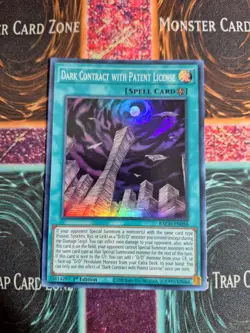 Yu-Gi-Oh! TCG Dark Contract with Patent License BACH-EN056 Super Rare 1st Ed NM - Image 1