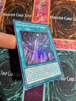 Yu-Gi-Oh! TCG Dark Contract with Patent License BACH-EN056 Super Rare 1st Ed NM - Image 2