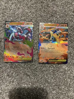 Mega Charizard X Ex 029 And Y Ex 030 Black Star Promo Twin Pack Pokemon Cards - Image 1