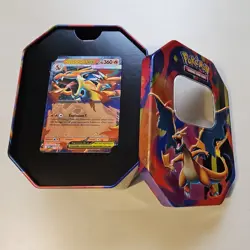 Pokemon Mega Charizard Y Ex Tin with Ex Promo Card 030 (NO PACKS) - Image 2