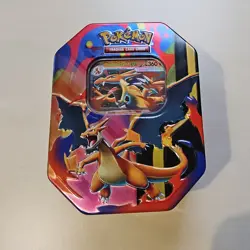 Pokemon Mega Charizard Y Ex Tin with Ex Promo Card 030 (NO PACKS) - Image 3