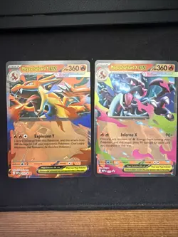 Pokemon TCG Mega Charizard x EX 029 & Mega Charizard Y Ex 030 Promo NM/M - Image 1