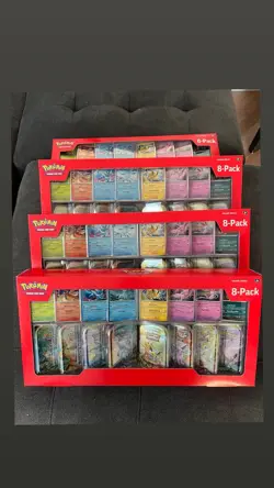 Pokemon TCG: Prismatic Evolutions Costco Mini Tins 8 Pack - New & Sealed - Image 1