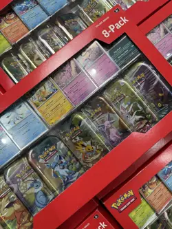 Pokemon TCG: Prismatic Evolutions Costco Mini Tins 8 Pack - New & Sealed - Image 3
