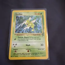 Scyther Pokemon Card Holo WOTC 17/130 Base Set 2 Rare Vintage 2000 Original LP - Image 1
