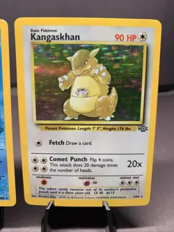 Pokemon TCG Jungle Set Lot of 2 Card Holo Rare Kangaskhan & Vaporeon WOTC VTG - Image 3