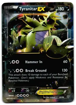 Tyranitar EX 42/98 - Ancient Origins Rare EX Pokemon TCG Holo - LP Card - Image 1