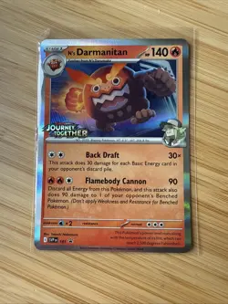 N's Darmanitan SVP 181 Journey Together Prerelease Stamped Pokemon Promo Card - Image 1