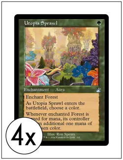 4x Utopia Sprawl, Retro Frame, Magic, MTG NM - Image 1