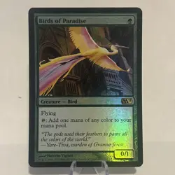Birds of Paradise M/NM Foil M11 Core Set 2011 MTG English - Image 1