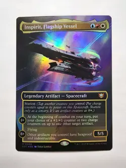 Inspirit, Flagship Vessel (Borderless) Commander: Edge of Eternities • Foil MTG - Image 1