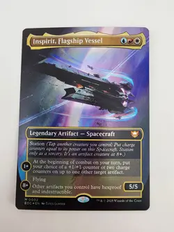 Inspirit, Flagship Vessel (Borderless) Commander: Edge of Eternities • Foil MTG - Image 2