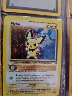 Pichu - 12/111 - Pokemon Neo Genesis Unlimited Holo Rare Card WOTC LP - Image 1