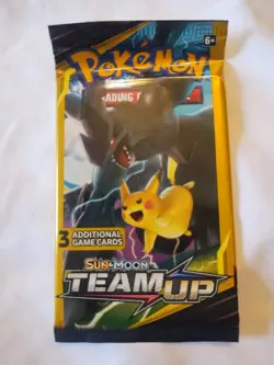 Pokemon Sun & Moon Team Up 3 Card Booster Pack Zekrom/Pikachu Art BRAND NEW - Image 1