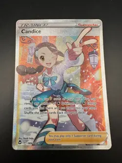 Pokemon - Candice - 189/195 - SWSH Silver Tempest - Full Art Trainer - Image 1