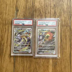 PSA 10 GEM Charizard 212/172 - Mewtwo 221/172 SAR VSTAR Pokemon - Image 1