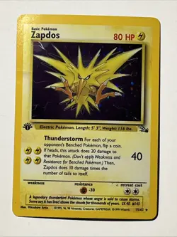 1999 POKEMON GAME ZAPADOS-HOLO 1ST EDITION - Image 2