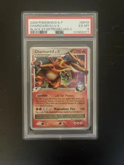2009 POKEMON DIAMOND & PEARL BLACK STAR PROMO HOLO #DP45 CHARIZARD G LV.X PSA 6 - Image 1