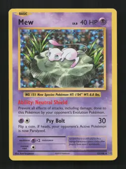 Mew 53/108 Holo Rare Evolutions Pokemon Near Mint - Image 1