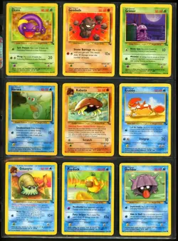 1999 Pokemon JUNGLE & FOSSIL Set COMPLETE Unlimited Edition COMMON Cards Lot NM - Image 3