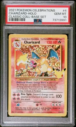 2021 Pokemon Celebrations Charizard Holo Rare #4/102 PSA 10 - Image 1