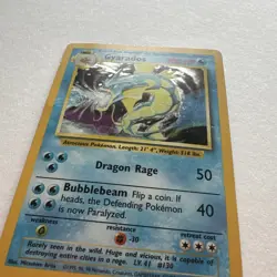 Pokemon TCG Gyarados 6/102 Base Set Holo Rare - Vintage 1999 - Image 2