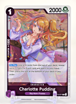 OP12-071 Charlotte Pudding (R) Legacy of the Master One Piece CCG - Image 1