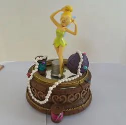 Vintage Rare Disney Tinker Bell Music Box Plays " You Can Fly " Sankyo - Image 1