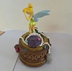 Vintage Rare Disney Tinker Bell Music Box Plays " You Can Fly " Sankyo - Image 2