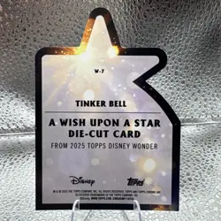 Tinker Bell - 2025 Topps Chrome Disney "Wish Upon A Star" Die Cut #W-7 - Image 2
