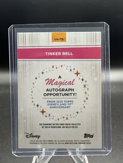 TINKER BELL Auto Opportunity-2025 Topps Disneyland EXCLUSIVE 70th Anniversary - Image 2