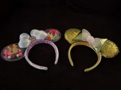 Minnie Ears Disney Parks UP Grape Soda Cap Balloons Tinker Bell (2) Headbands 🎈 - Image 1