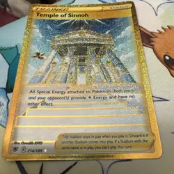 Pokemon TCG Temple of Sinnoh 213/189 Astral Radiance Gold Secret Rare - Image 1