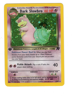 Dark Slowbro - 12/82 - Pokemon Team Rocket 1st Edition Holo Rare Card WOTC LP - Image 1