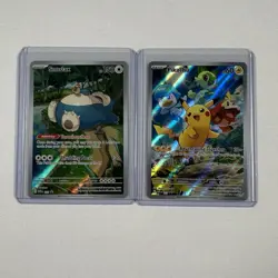 Pokemon Snorlax 151 ETB Promo Card & Pikachu SVP Promo 27 Black Star Promo - Image 1